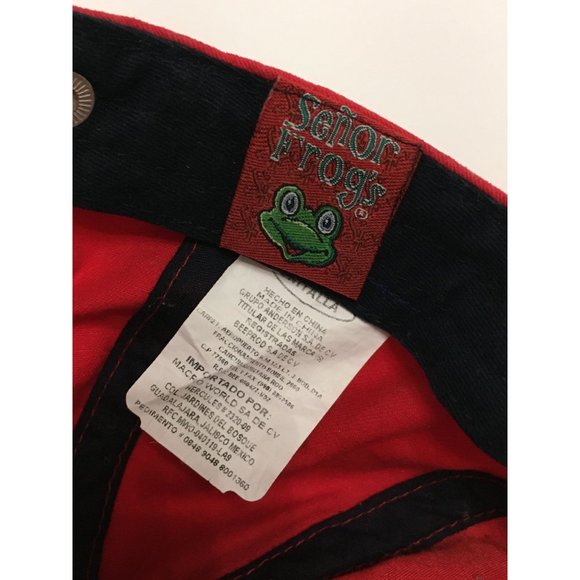 Senor Frogs Cozumel Red Distressed Casual Athleisure Adjustable Hat - Picture 7 of 7